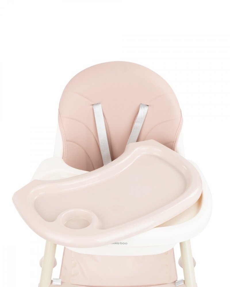KikkaBoo Scaun de masa 2 in 1 cu picioare pliabile Brie Pink