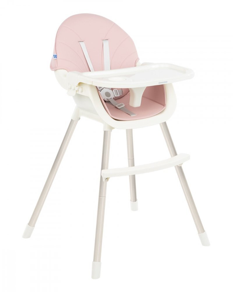KikkaBoo Scaun de masa 2 in 1 Nutri Steel Pink