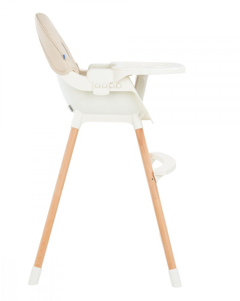 KikkaBoo Scaun de masa 2in1 Nutri Wood Beige