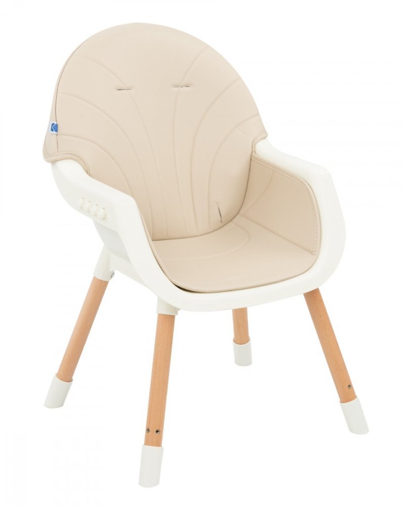 KikkaBoo Scaun de masa 2in1 Nutri Wood Beige