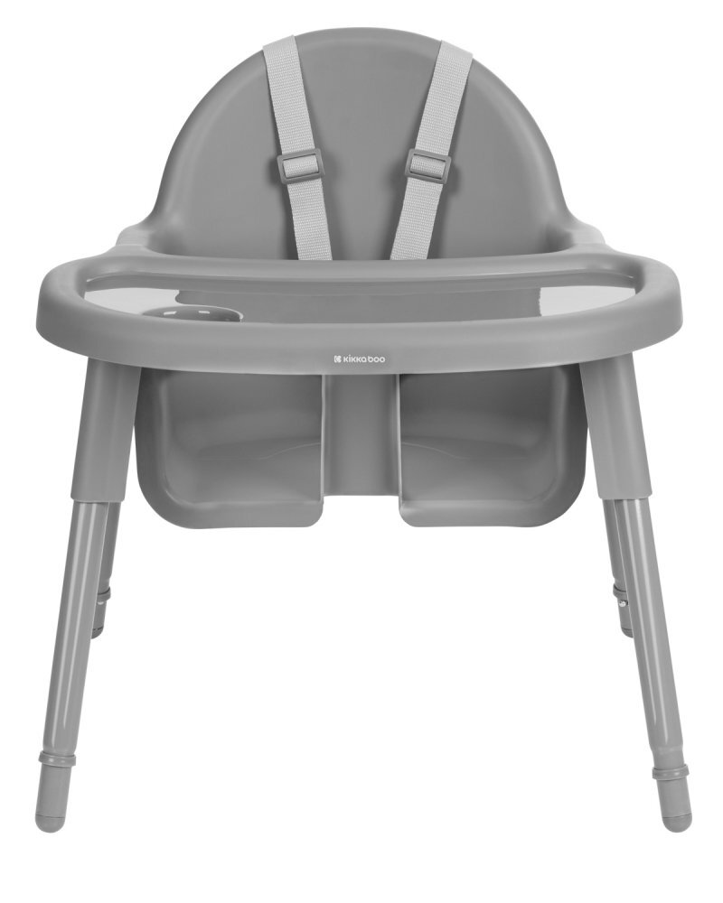 KikkaBoo Scaun de masa pentru copii 2in1 Jammy Greycentura de sigurantamasuta detasabilasuport picioarebaza antiderapantausor de curatatgreutate admisa 15kg Jammy Grey