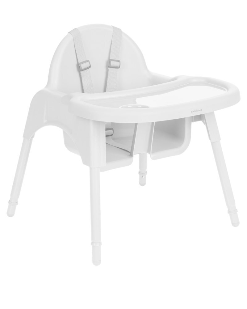 KikkaBoo Scaun de masa pentru copii Jammy White 2in1centura de sigurantamasuta detasabilasuport picioarebaza antiderapantausor de curatatgreutate admisa 15kg