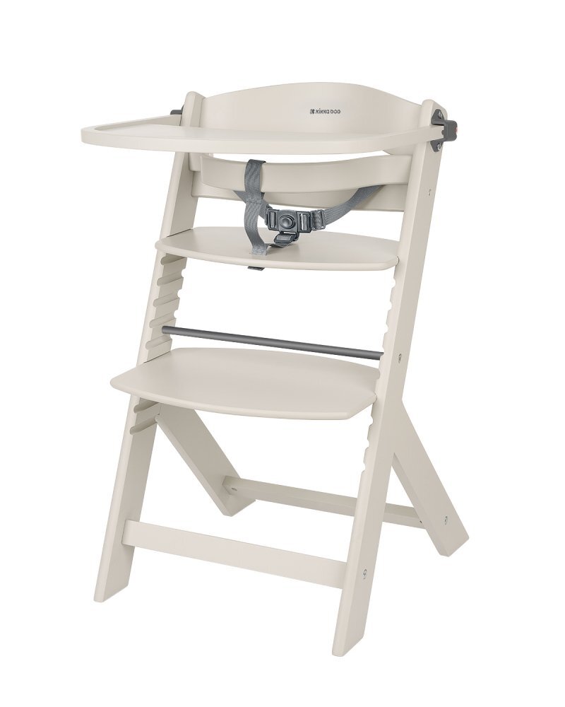 KikkaBoo Scaun de masa pentru copii Nordy Light Beige multifunctional cu structura din lemninaltime reglabila 10 nivelerecomandat pana la 10 ani35 kgcentura de sigurantamasuta detasabila