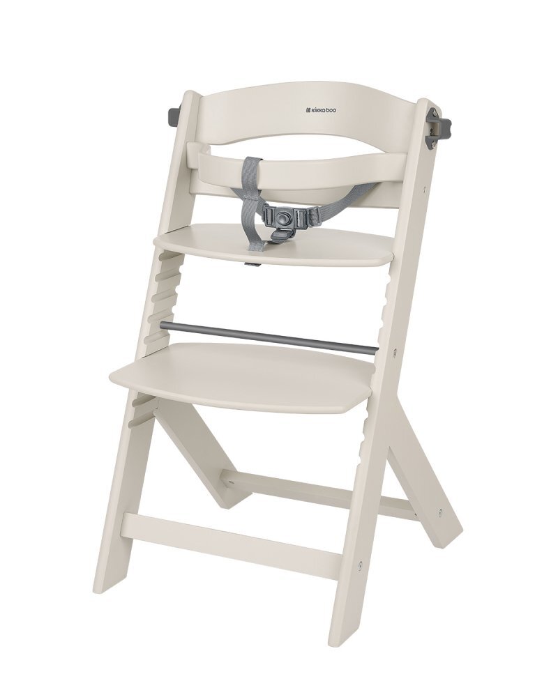 KikkaBoo Scaun de masa pentru copii Nordy Light Beige multifunctional cu structura din lemninaltime reglabila 10 nivelerecomandat pana la 10 ani35 kgcentura de sigurantamasuta detasabila