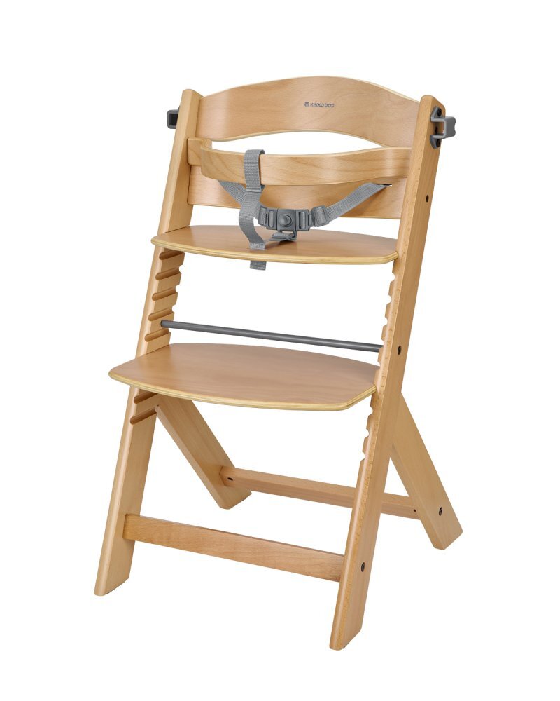 KikkaBoo Scaun de masa pentru copii Nordy Wood multifunctional cu structura din lemninaltime reglabila 10 nivelerecomandat pana la 10 ani35 kgcentura de sigurantamasuta detasabila