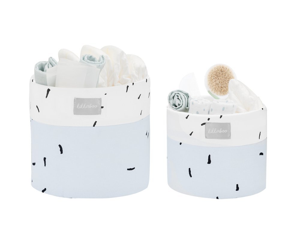 KikkaBoo Set 2 cosuri de depozitare 18cm si 14cm Bear with me Blue