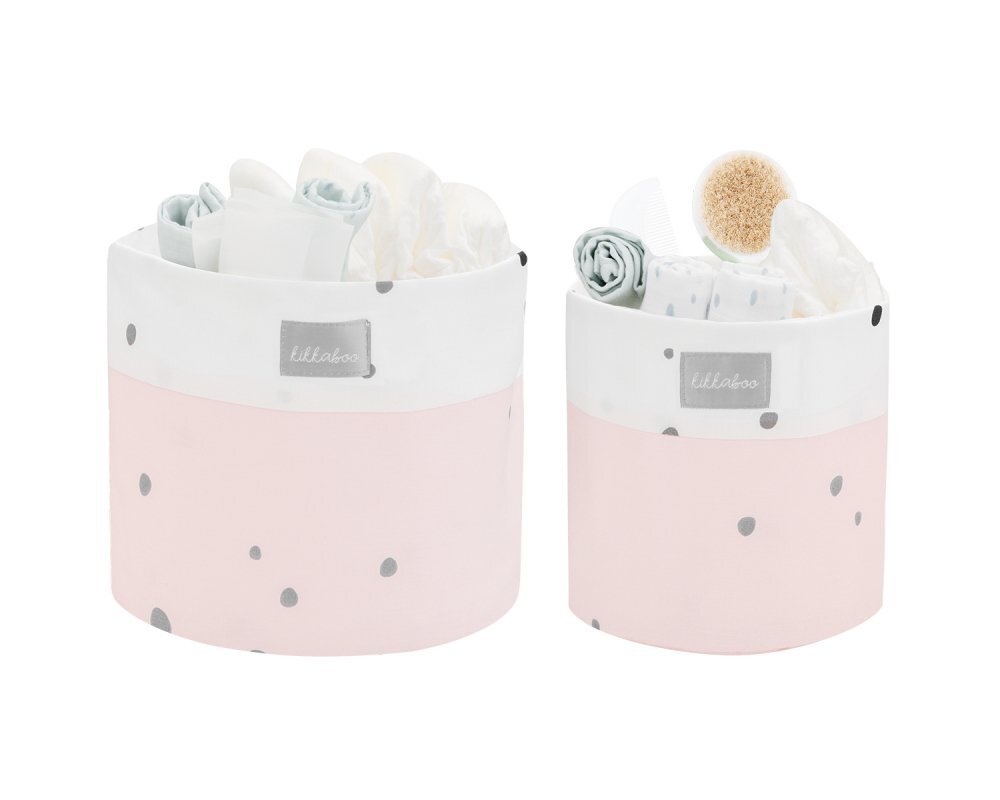 KikkaBoo Set 2 cosuri de depozitare 18cm si 14cm Bear with me Pink