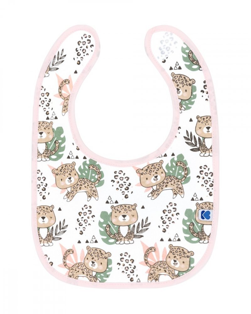 KikkaBoo Set 3 bavete cu inchidere cu velcro Savanna Pink