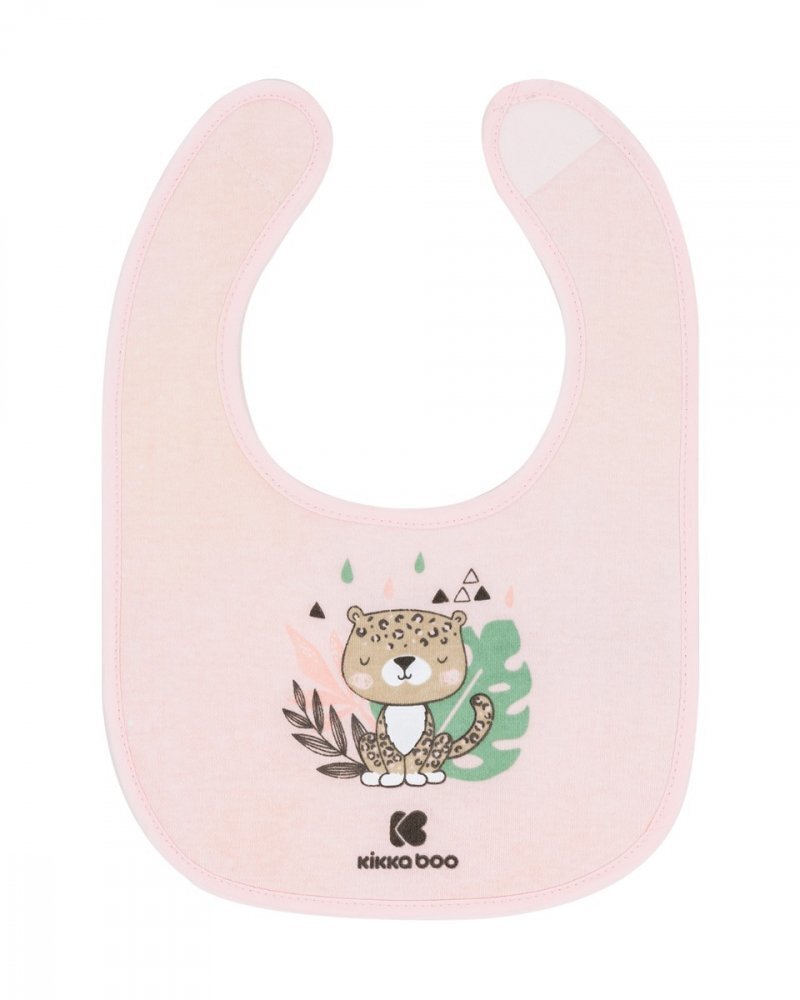 KikkaBoo Set 3 bavete cu inchidere cu velcro Savanna Pink