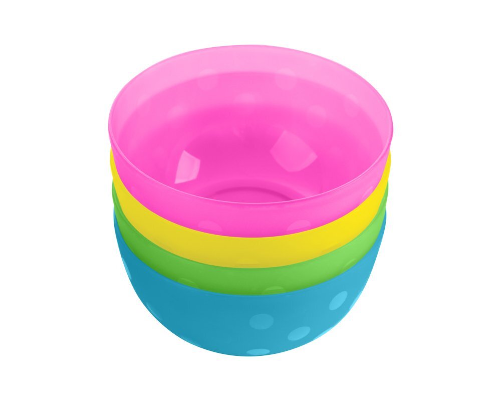 KikkaBoo Set 4 boluri pentru copii Rainbow fara BPA capacitate 300 ml