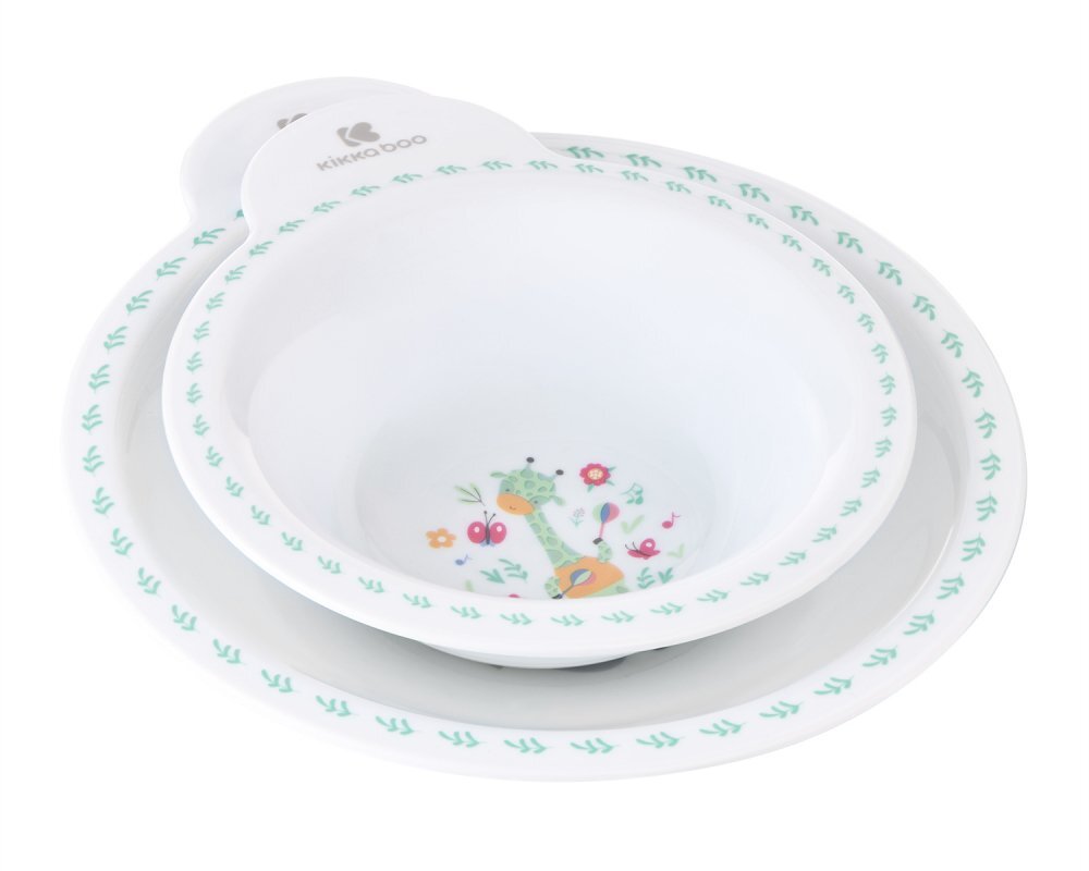 KikkaBoo Set castron si farfurie cu ventuza Music Festmanere pentru apucare usoarabaza antiderapantafara bpacapacitate castron 240 ml