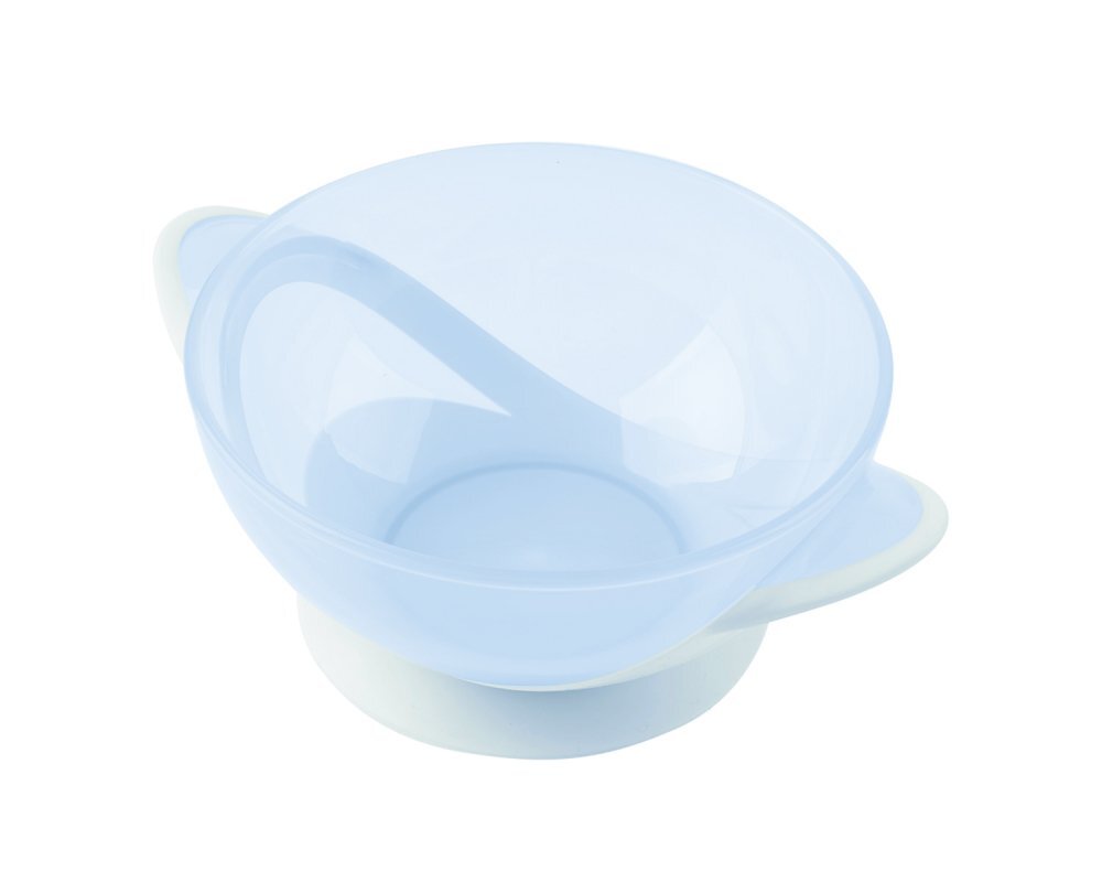 KikkaBoo Set castronel cu ventuza capac si lingurita Feedy Blue