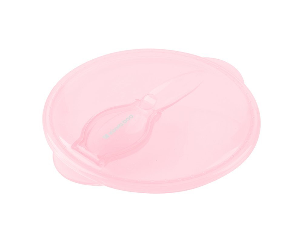 KikkaBoo Set castronel cu ventuza capac si lingurita Feedy Pink