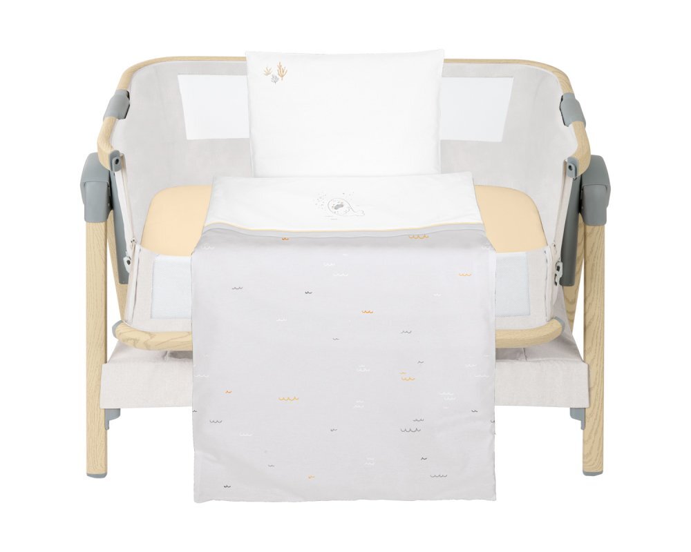 KikkaBoo Set lenjerie 5piese pentru patut 80x50cm Mini cot Seally Me