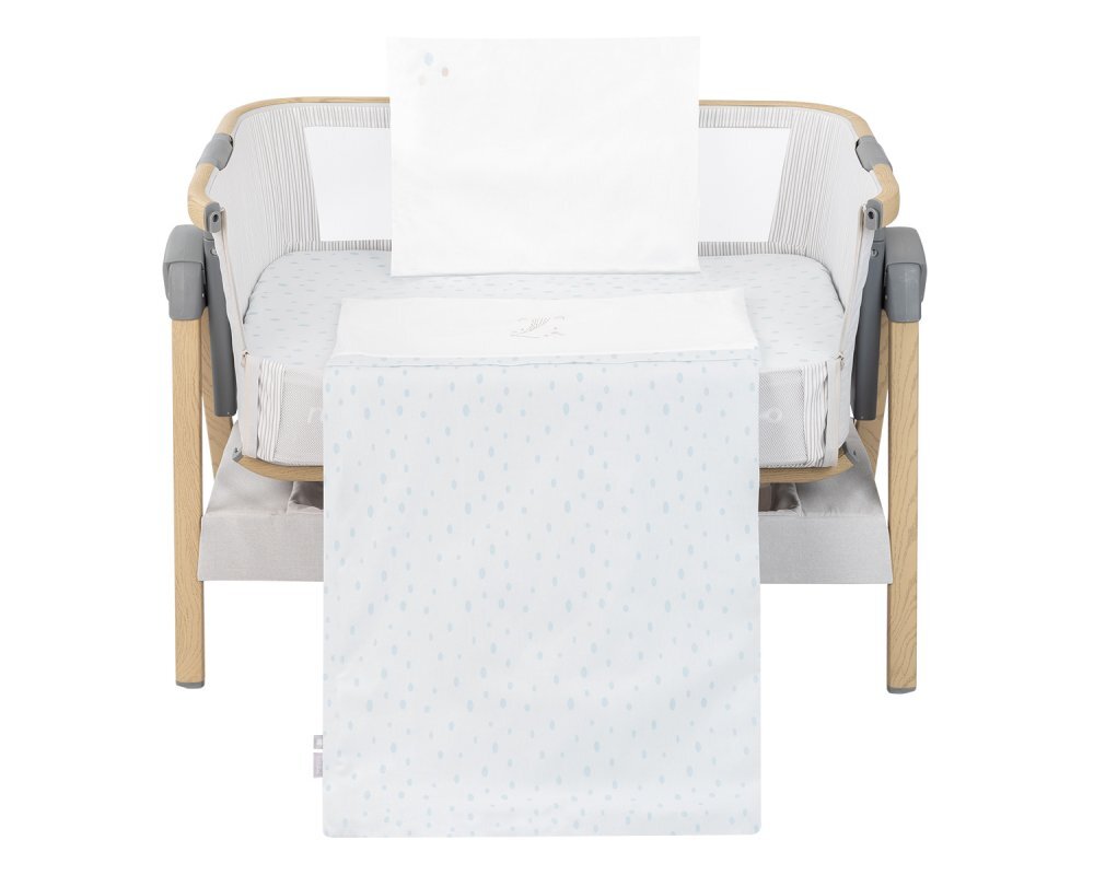 KikkaBoo Set lenjerie pentru patut copii cu 5piese Mini cot Little Fox compatibila cu saltea 80x50cmdin bumbaccearceafpernafata de pernapilotafata de pilota cu fermoar