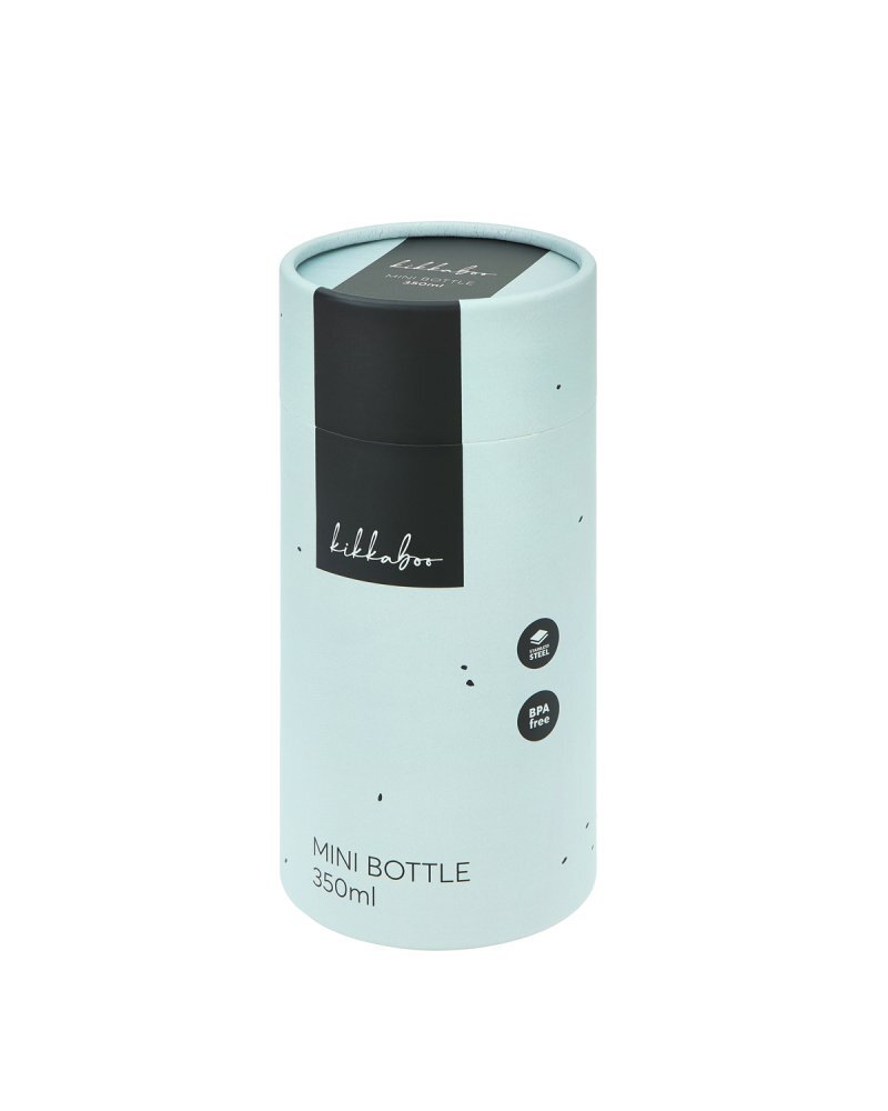 KikkaBoo Sticla din otel inoxidabil cu pai retractabil pentru copii Flora Sage capacitate 350ml fara BPA protectie anti-scurgere