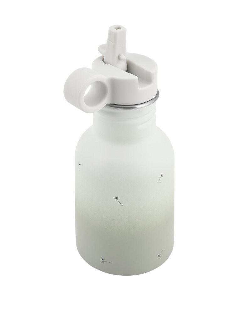 KikkaBoo Sticla din otel inoxidabil cu pai retractabil pentru copii Flora Sand capacitate 350ml fara BPA protectie anti-scurgere