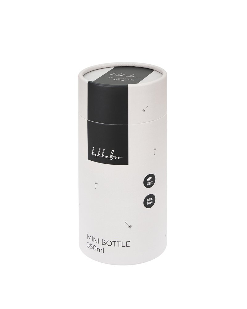 KikkaBoo Sticla din otel inoxidabil cu pai retractabil pentru copii Flora Sand capacitate 350ml fara BPA protectie anti-scurgere