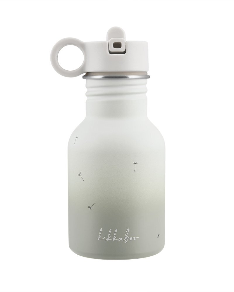 KikkaBoo Sticla din otel inoxidabil cu pai retractabil pentru copii Flora Sand capacitate 350ml fara BPA protectie anti-scurgere
