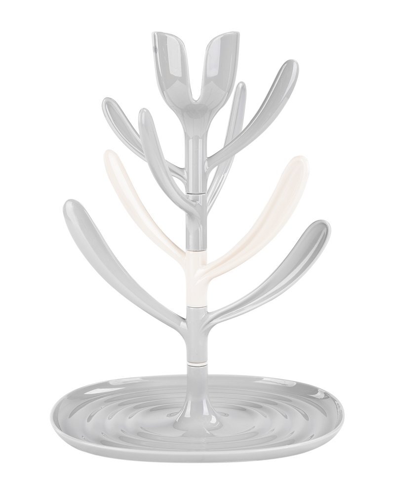 KikkaBoo Suport pentru uscat biberoane Tulip Greycapacitate pana la 8 biberoanedin plastic nontoxic fara BPA