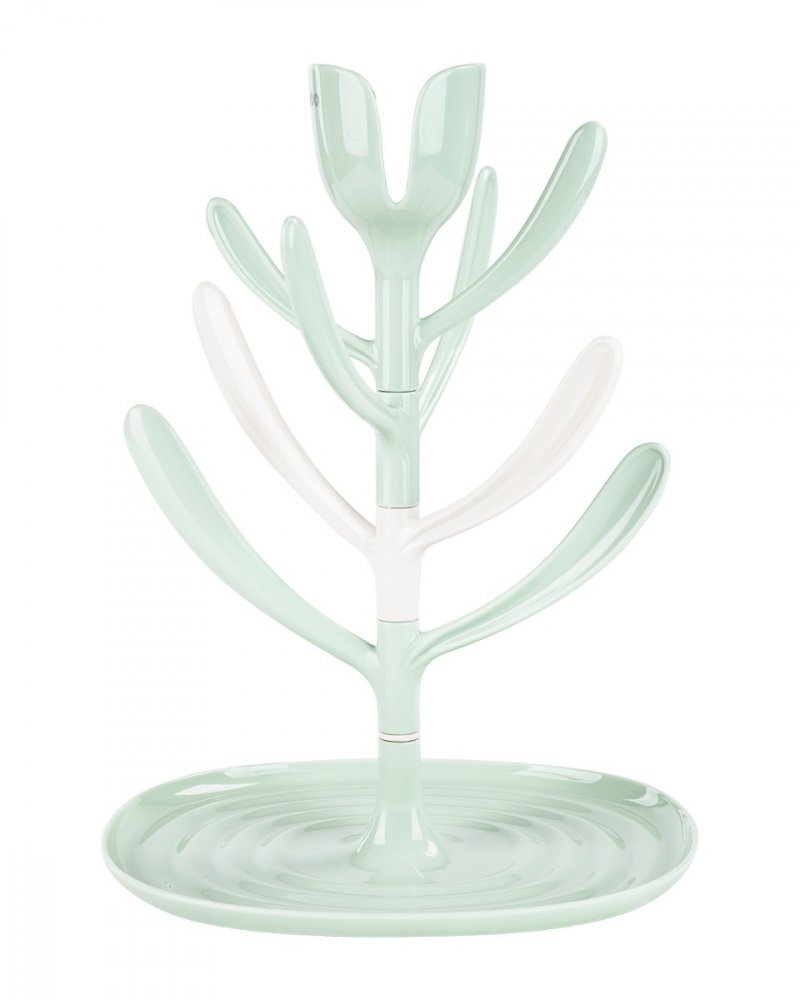 KikkaBoo Suport pentru uscat biberoane Tulip Mintcapacitate pana la 8 biberoanedin plastic nontoxic fara BPA