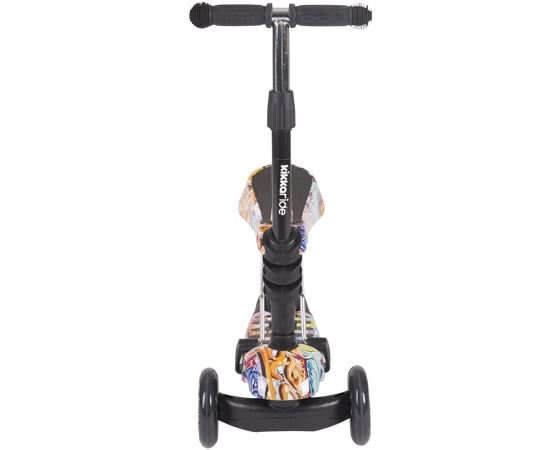 KikkaBoo Trotineta evolutiva Scooter 3 in 1 Ride and Skate Scretch cu roti luminoaseghidon si scaun reglabilerulmenti ABEC-7recomandata de la 18 luni