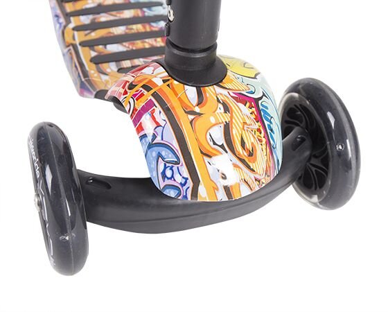 KikkaBoo Trotineta evolutiva Scooter 3 in 1 Ride and Skate Scretch cu roti luminoaseghidon si scaun reglabilerulmenti ABEC-7recomandata de la 18 luni