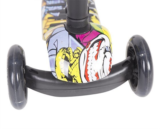 KikkaBoo Trotineta evolutiva Scooter 3 in 1 Ride and Skate Train cu roti luminoaseghidon si scaun reglabilerulmenti ABEC-7recomandata de la 18 luni