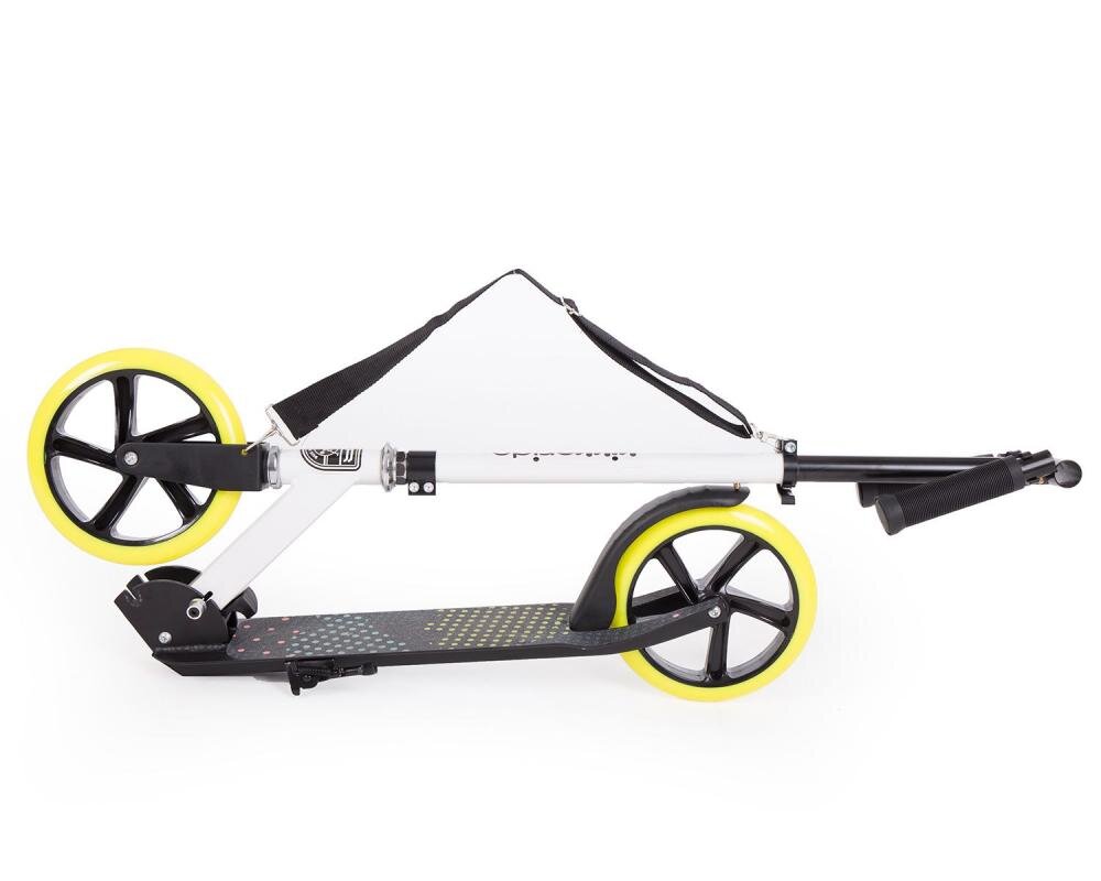 KikkaBoo Trotineta pliabila Makani Dusty Yellow cu sistem de plierecric inclusbaza antiderapantaroti PUmaner reglabilgreutate admisa 100 kg