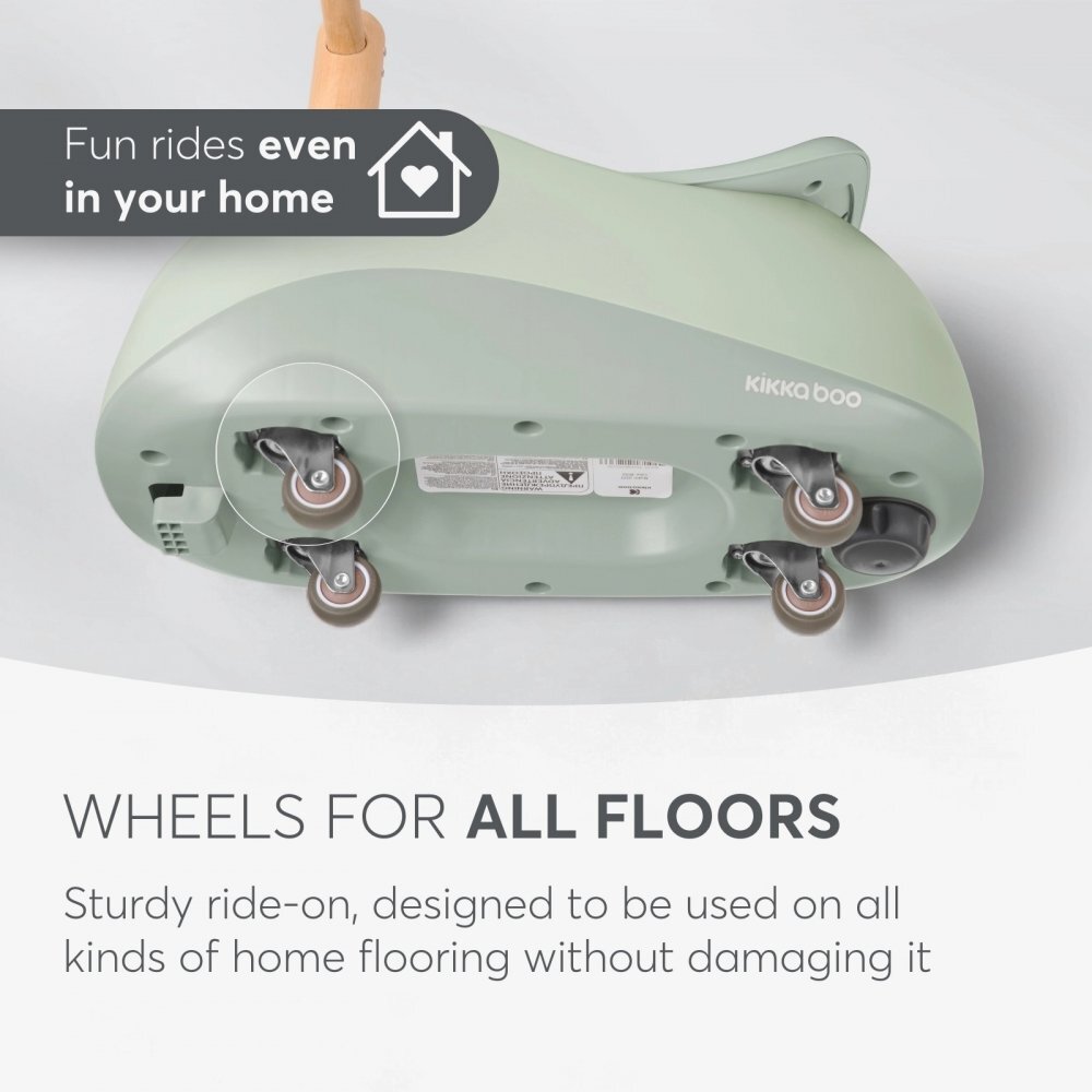 KikkaBoo Vehicul fara pedale pentru copii Ride On Sizzy Mint multidirectionalmanere pentru sustineresezut ergonomic moalesistem de protectie antirasturnareroti pivotante pentru multisuprafetede la 12 luni