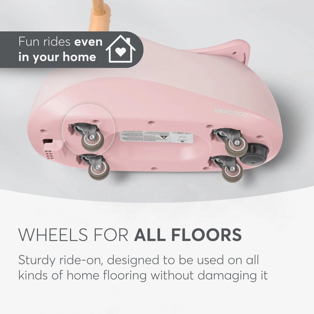 KikkaBoo Vehicul fara pedale pentru copii Ride On Sizzy Pink multidirectionalmanere pentru sustineresezut ergonomic moalesistem de protectie antirasturnareroti pivotante pentru multisuprafetede la 12 luni