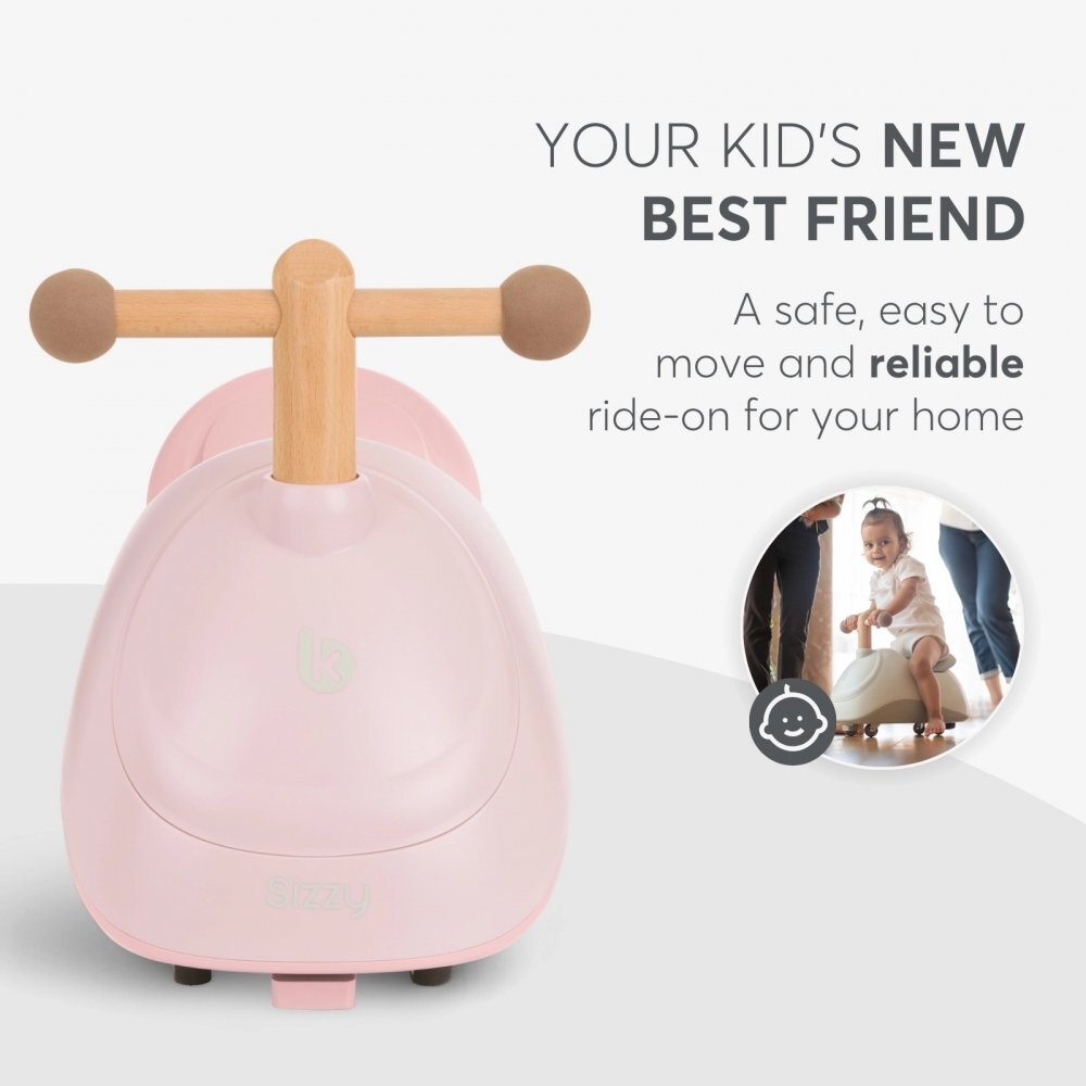 KikkaBoo Vehicul fara pedale pentru copii Ride On Sizzy Pink multidirectionalmanere pentru sustineresezut ergonomic moalesistem de protectie antirasturnareroti pivotante pentru multisuprafetede la 12 luni