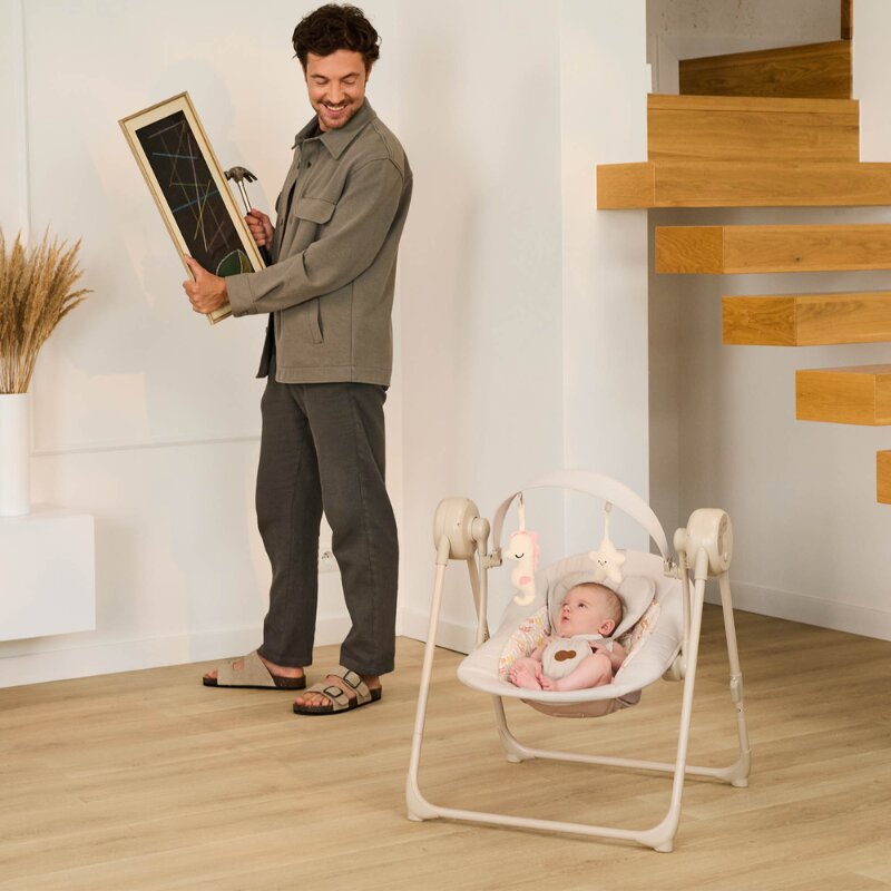 KINDERKRAFT Balansoar pentru bebelusi Swingee Gri