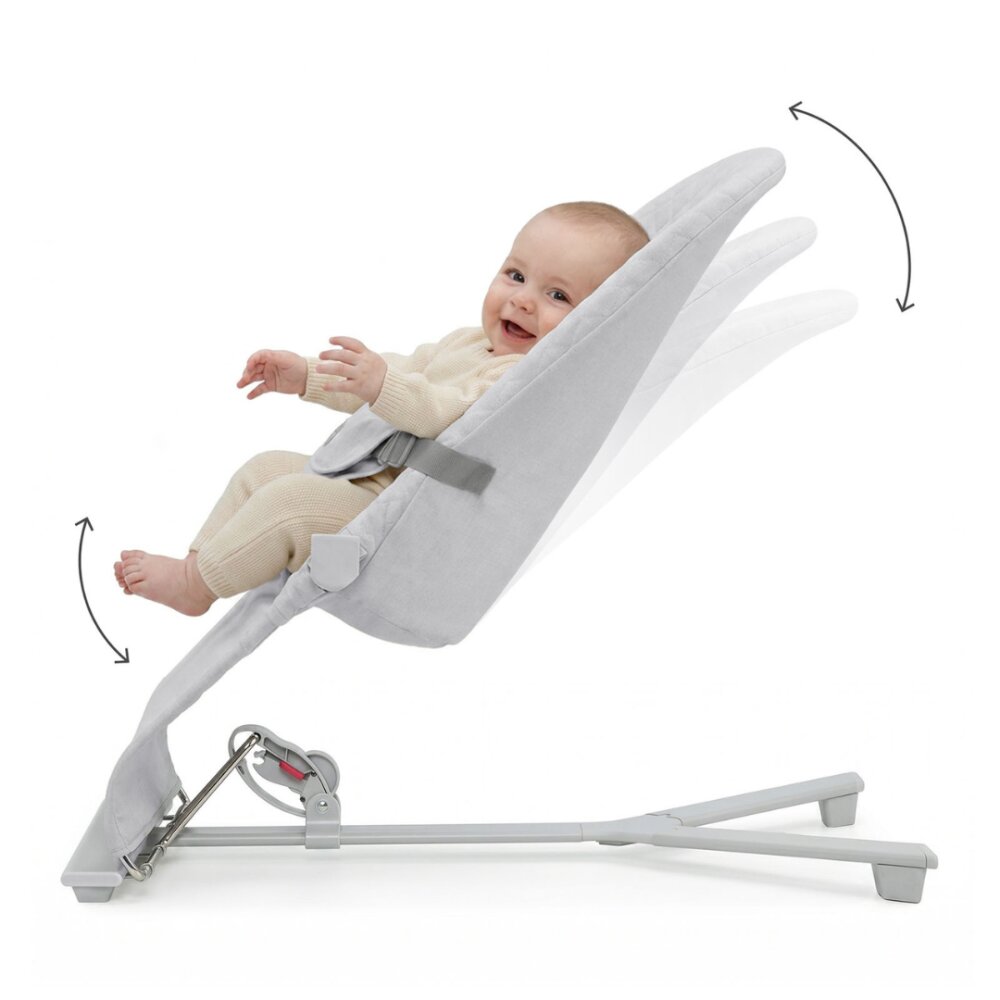 KINDERKRAFT Balansoar pliabil Mimi Light Grey spatar reglabil bara cu jucarii