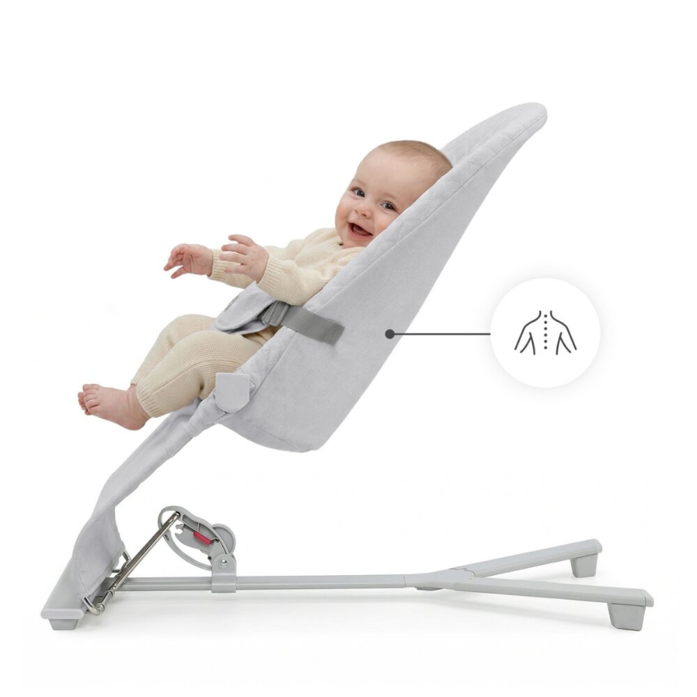 KINDERKRAFT Balansoar pliabil Mimi Light Grey spatar reglabil bara cu jucarii