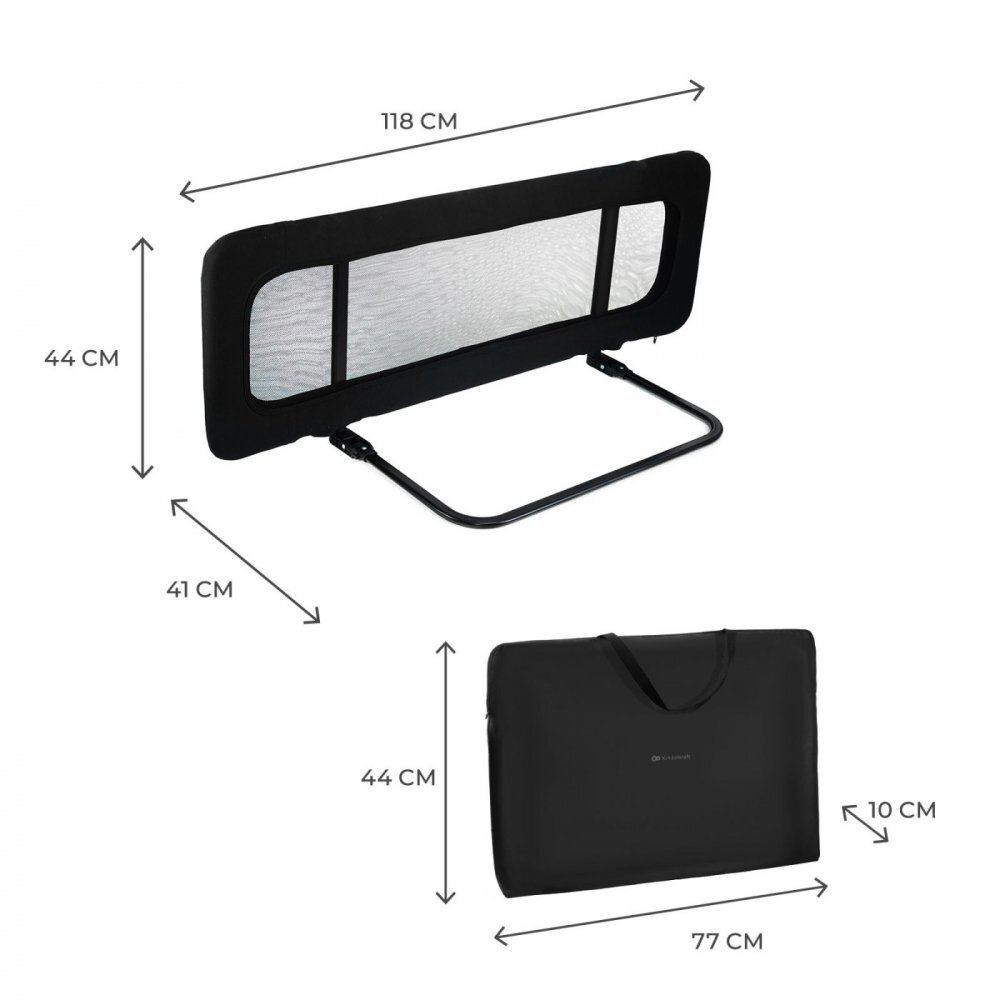 KINDERKRAFT Bariera de pat guard and dream black