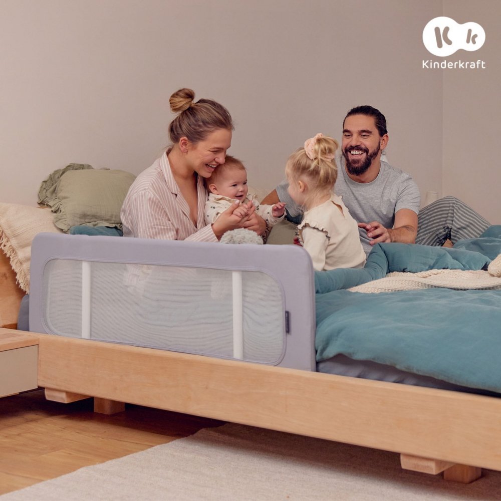 KINDERKRAFT Bariera de pat guard and dream light grey