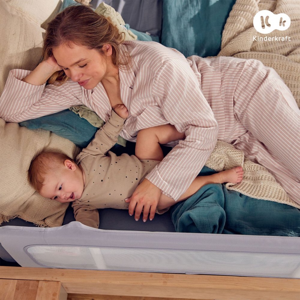 KINDERKRAFT Bariera de pat guard and dream light grey