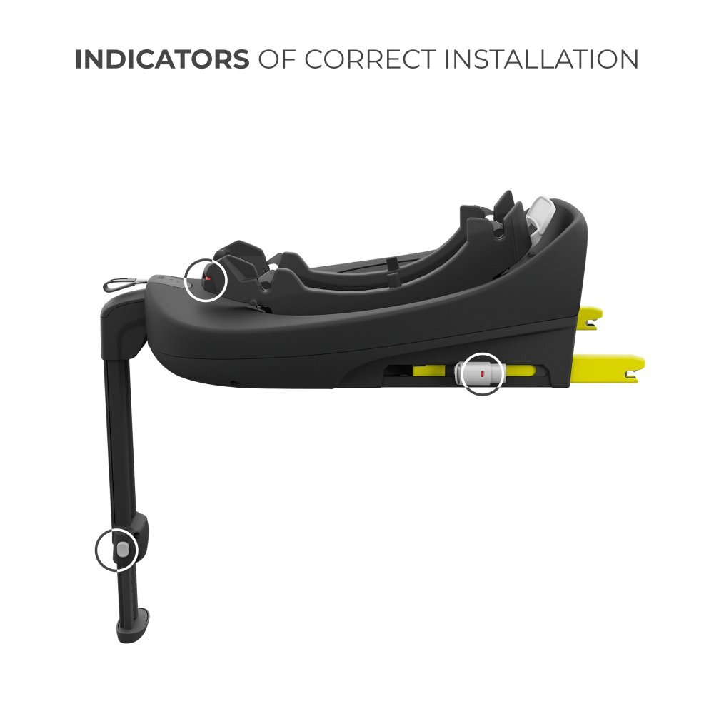 KINDERKRAFT Baza isofix 360 Endura safe fx black