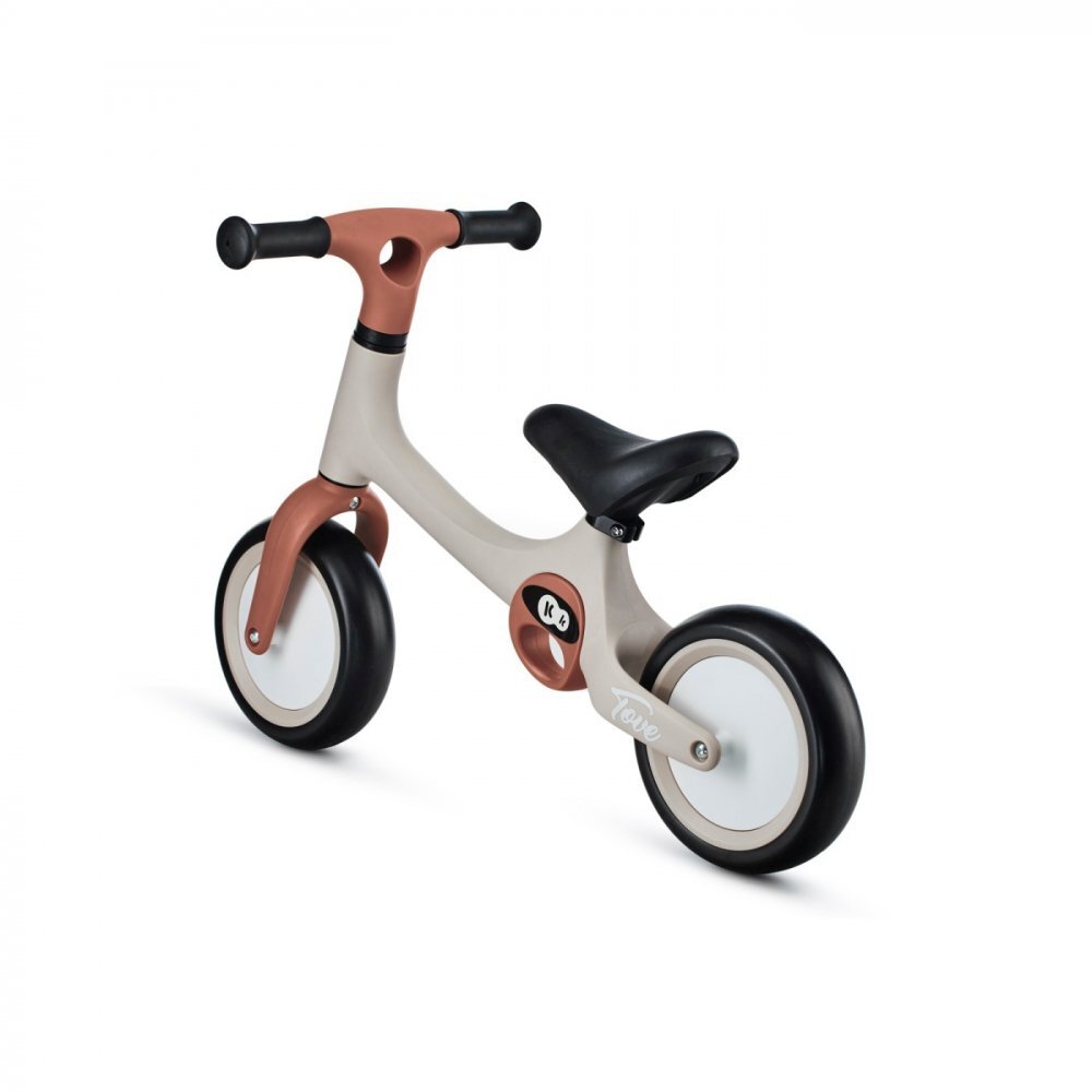 KINDERKRAFT Bicicleta copii fara pedale Tove desert beige 8 inch roti spuma EVA scaun reglabil 31-345 cm greutate redusa manere de transport Unghi de viraj limitat varsta 2-4 ani