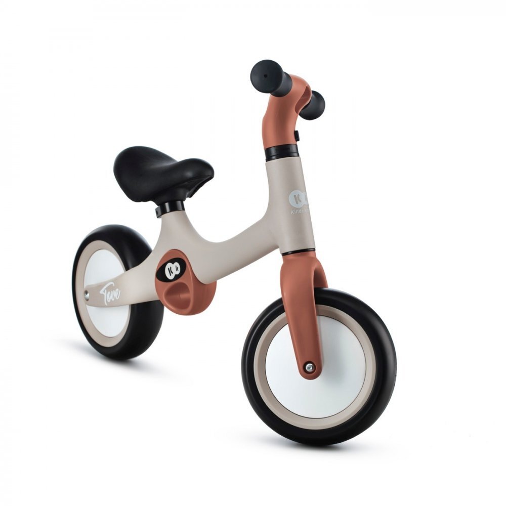 KINDERKRAFT Bicicleta copii fara pedale Tove desert beige 8 inch roti spuma EVA scaun reglabil 31-345 cm greutate redusa manere de transport Unghi de viraj limitat varsta 2-4 ani