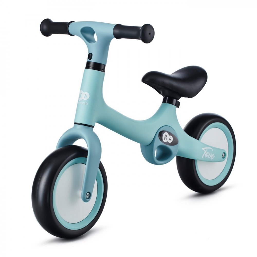 KINDERKRAFT Bicicleta copii fara pedale Tove summer mint 8 inch roti spuma EVA scaun reglabil 31-345 cm greutate redusa manere de transport Unghi de viraj limitat varsta 2-4 ani