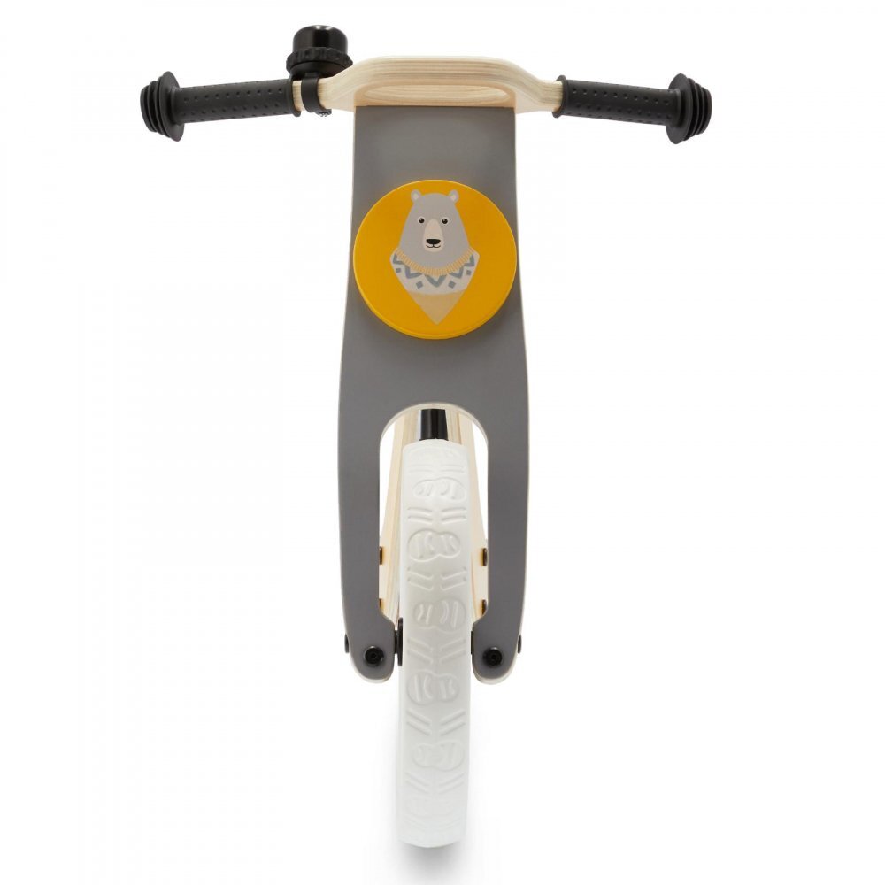 KINDERKRAFT Bicicleta de echilibru din lemn Uniq Honey cu scaun moale reglabil roti din spuma EVA maner pentru transport pana la 35 kg
