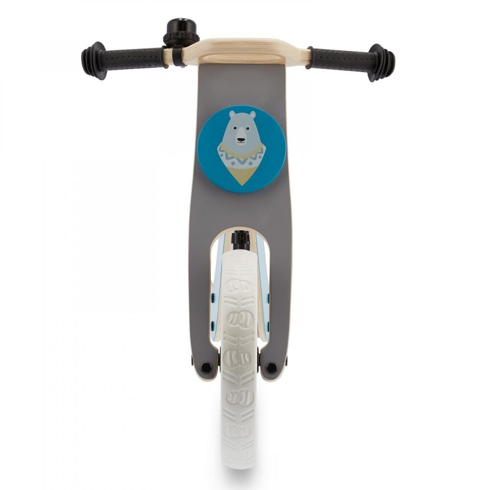 KINDERKRAFT Bicicleta de echilibru din lemn Uniq Turqouise cu scaun moale reglabil roti din spuma EVA maner pentru transport pana la 35 kg