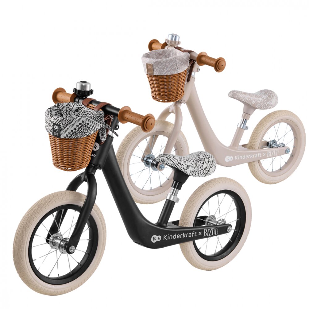 KINDERKRAFT Bicicleta de echilibru Rapid 2 Bizuu Beige cadru din aliaj de magneziu scaun reglabil clopotel si cos pentru jucarii