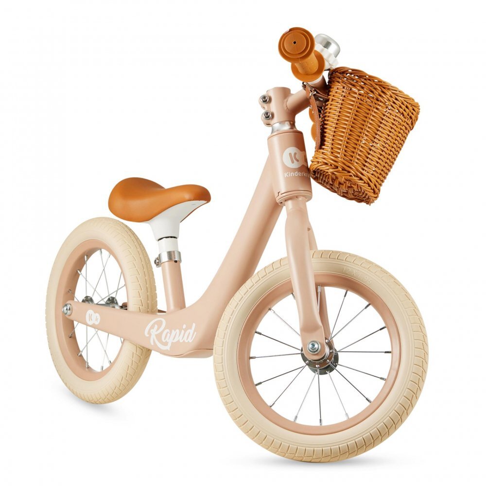 KINDERKRAFT Bicicleta de echilibru Rapid 2 Pink cadru din aliaj de magneziu scaun reglabil clopotel si cos pentru jucarii
