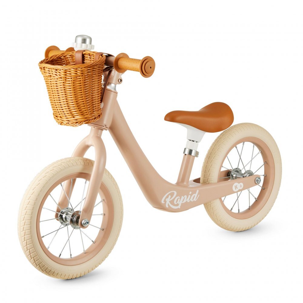 KINDERKRAFT Bicicleta de echilibru Rapid 2 Pink cadru din aliaj de magneziu scaun reglabil clopotel si cos pentru jucarii