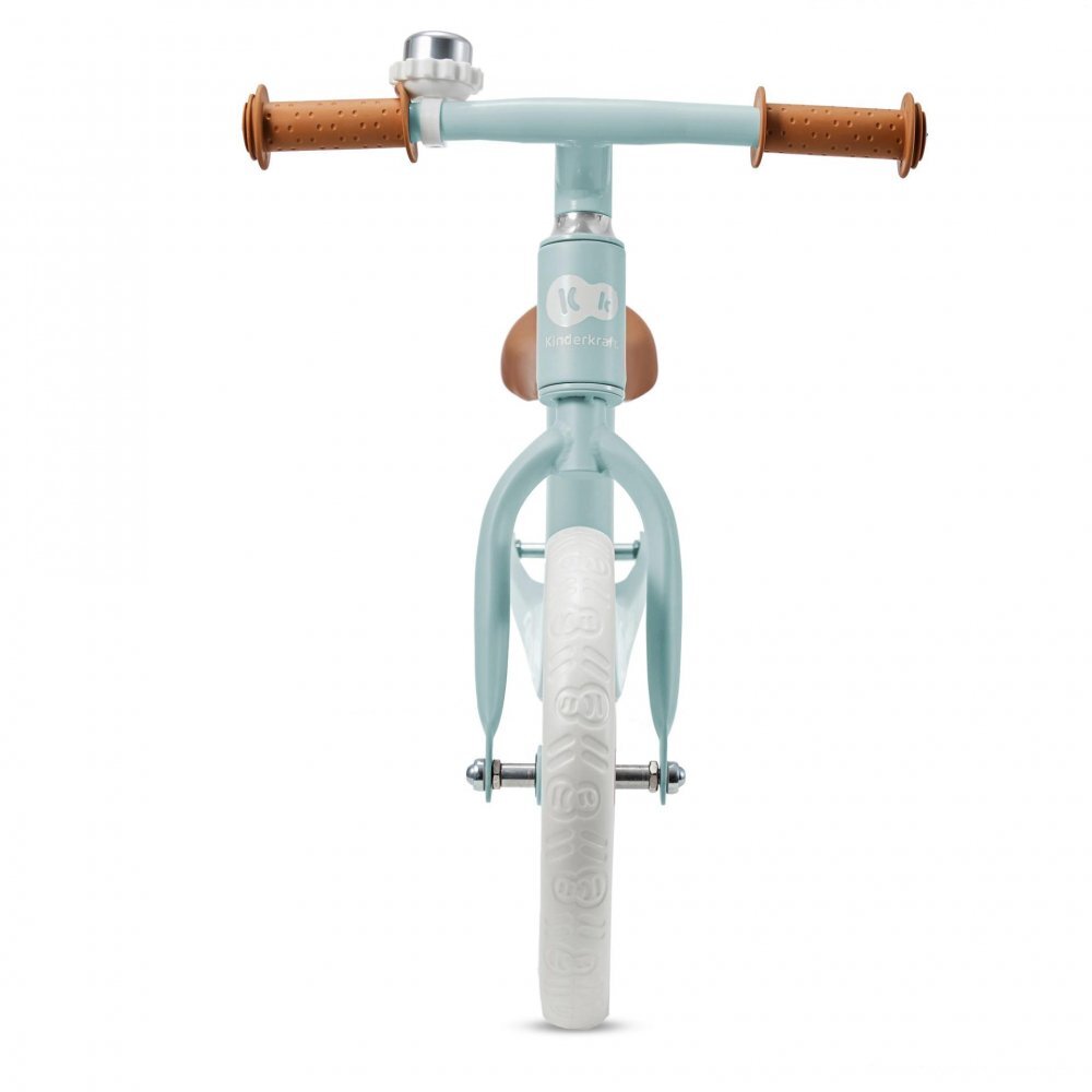 KINDERKRAFT Bicicleta fara pedale Fly Plus Baby Blue cu scaun reglabil pe inaltime cadru usor din magneziu roti din spuma Eva sarcina maxima 35 kg