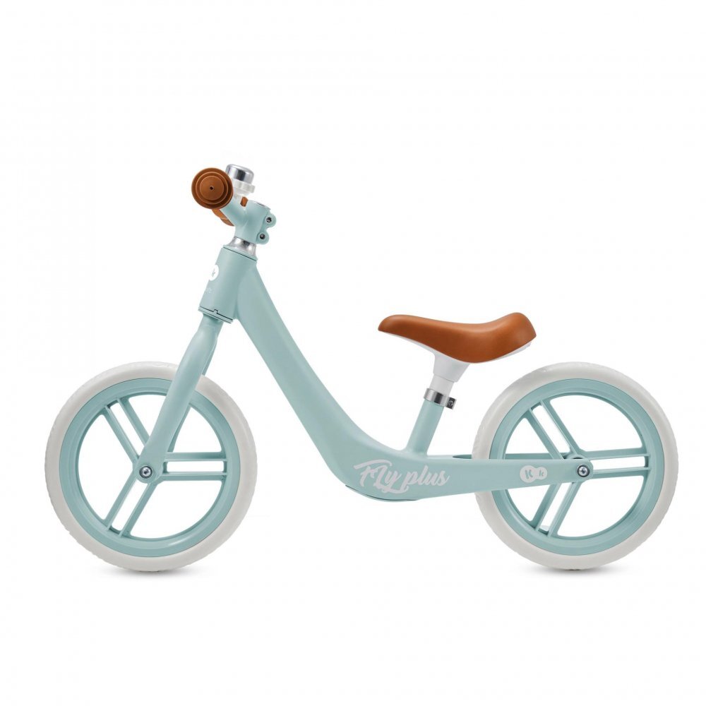 KINDERKRAFT Bicicleta fara pedale Fly Plus Baby Blue cu scaun reglabil pe inaltime cadru usor din magneziu roti din spuma Eva sarcina maxima 35 kg
