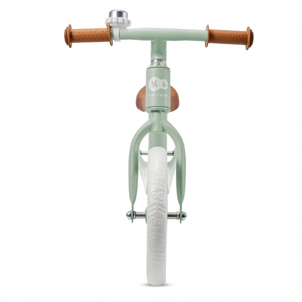 KINDERKRAFT Bicicleta fara pedale Fly Plus Fresh Mint cu scaun reglabil pe inaltime cadru usor din magneziu roti din spuma Eva sarcina maxima 35 kg